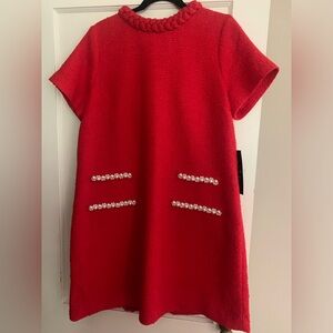 Tuckernuck  red tweed shift dress inspired by Jackie O, XL, NWT
